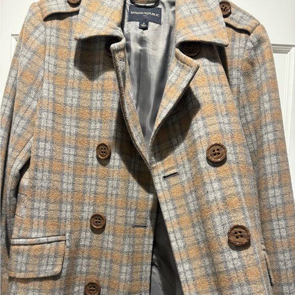 Banana Republic double breasted wool pea coat - Picture 5 of 6